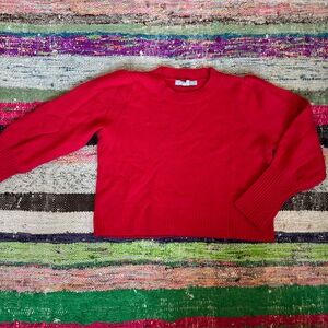 Hill House Home Puff Sleeve Sweater — RED